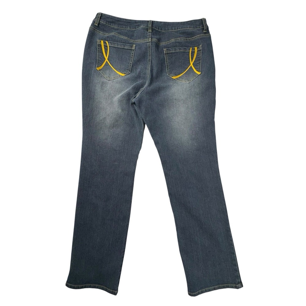 Spiegel Straight Leg Jeans Stretch Mid Rise Women 14 - Picture 11 of 12